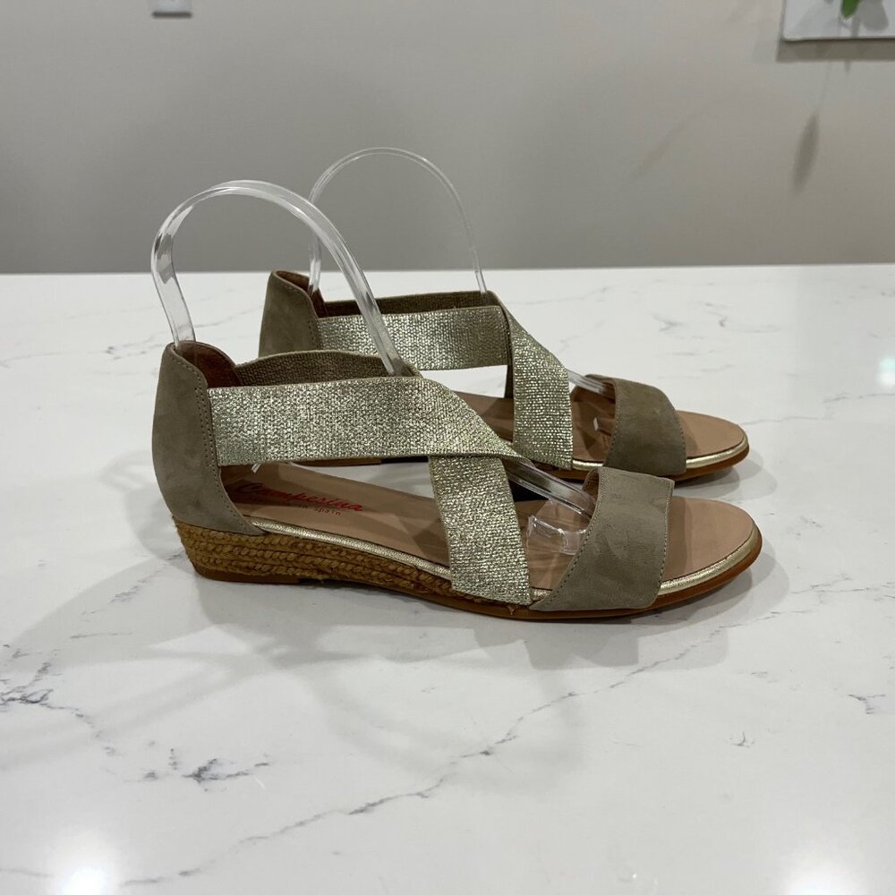 Campesina Women's Sandals Metallic Espadrille 38/7.5 NWOT